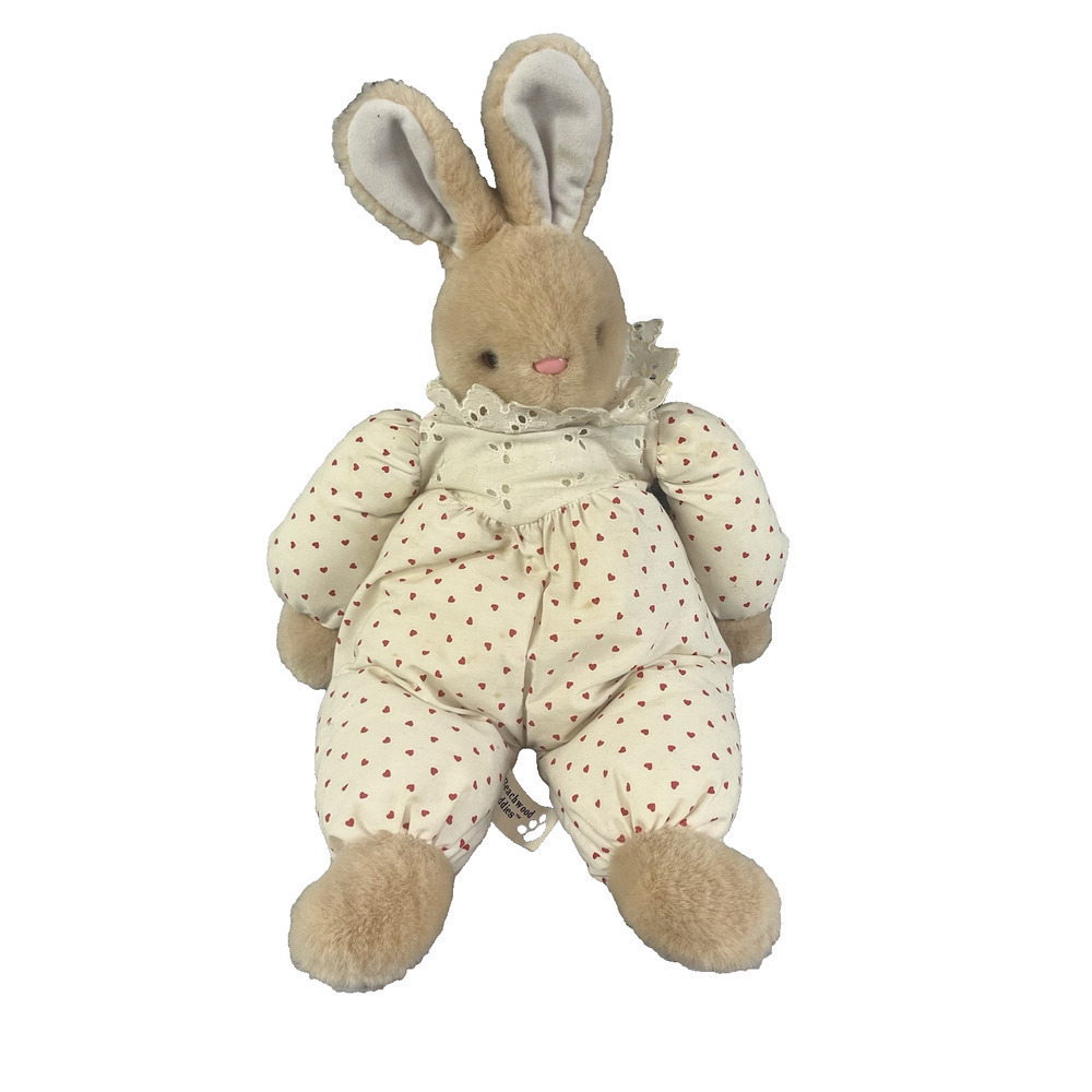 Vintage Beachwood Buddies Bunny Rabbit Hearts Stuffed Plush Toy 22"